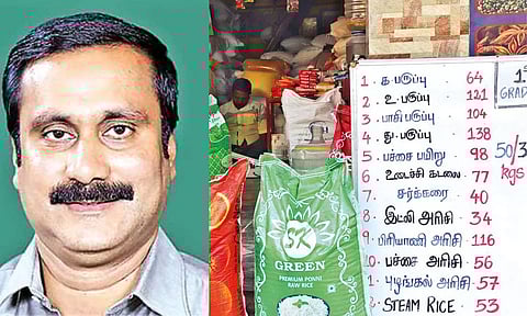 Anbumani; price list of grocery items