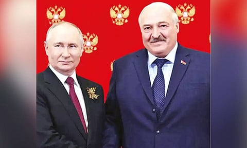 Putin with Lukashenko
