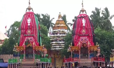 Visual from Bahuda Rath Yatra in Puri, Odisha (Photo: ANI)