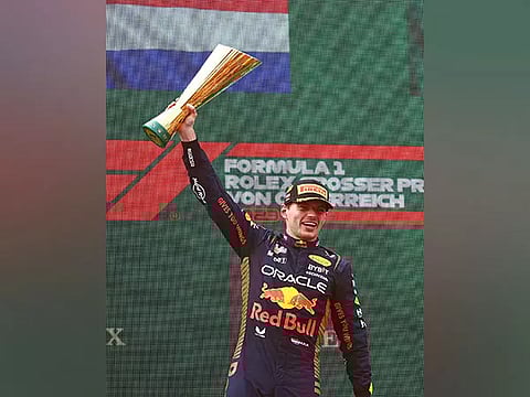 Max Verstappen celebrating his race win (Photo: ANI)