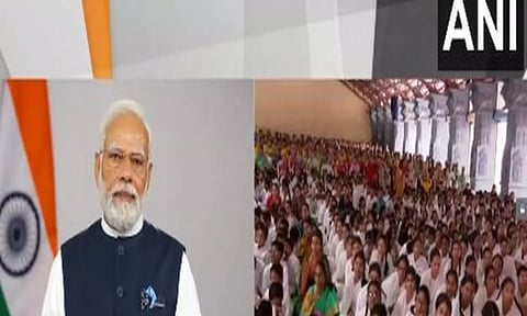 Prime Minister Narendra Modi addressing the gathering (Photo: ANI)