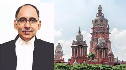 (L to R) Justice C.V. Karthikeyan; Madras High Court