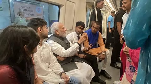 Prime Minister Modi took a metro ride to Delhi University last week