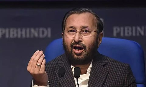 Former Information and Broadcasting Minister Prakash Javadeker (PTI)