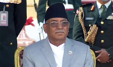 &nbsp;Nepal Prime Minister Pushpa Kamal Dahal (Photo: IANS)&nbsp;