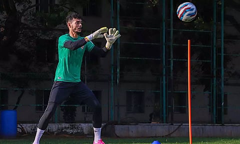 Chennaiyin FC goalkeeper Prateek Kumar Singh