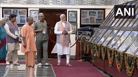 PM Modi on Friday attended the closing ceremony of the centenary celebrations of Gandhi Peace Prize 2021 awardee, publisher Gita Press