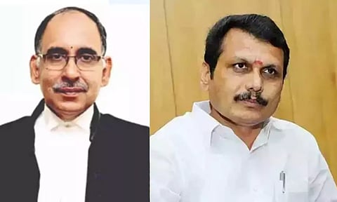 (L) Justice CV Karthikeyan; Senthilbalaji(R)
