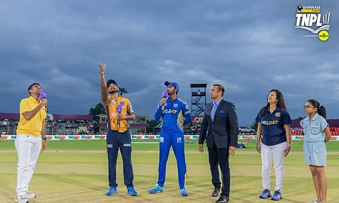Visual from the toss. Twitter - @TNPremierLeague