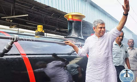 Ashwini Vaishnaw at the Central station. Hemanathan M