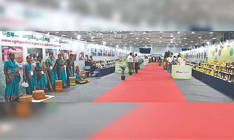 One of the halls in the AgriBusiness Festival held in Chennai on Sunday