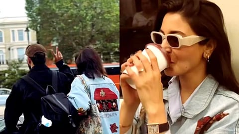 Anushka looked her stylish best in a denim on denim outfit