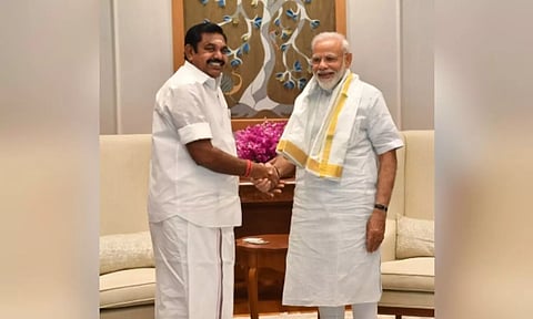 Edappadi K. Palaniswami (EPS) and&nbsp; prime minister narendra modi