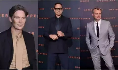 Cillian Murphy, Robert Downey Jr, Christopher Nolan (PHOTO: ANI)