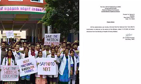 TN medical students protest seeking cancellation of NeXT exam; NMC's public notice