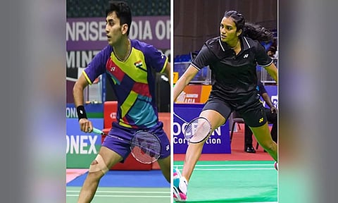 Lakshya Sen and PV Sindhu (PHOTO: ANI)