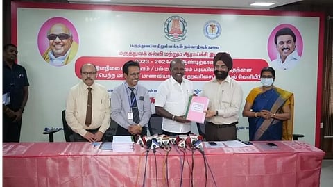 Health Minister Ma Subramanian released the MBBS BDS rank list on Sunday.