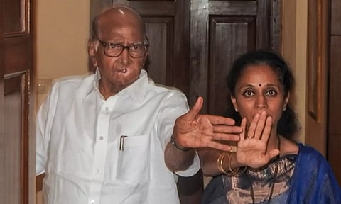 Sharad Pawar and Supriya Sule (IANS)