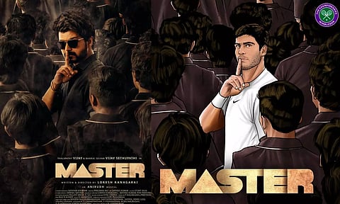Poster of 'Master'; Poster from Wimbledon (Twitter)