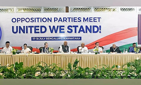 Opposition leaders during 1st day of Bengaluru meeting (ANI)