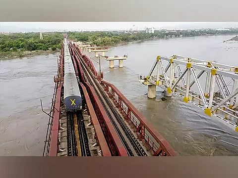 A view of the old Yamuna bridge in New Delhi [Picture Credit:ANI]&nbsp;