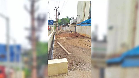 View of the lane which Anaicut MLA Nandakumar tried to purchase