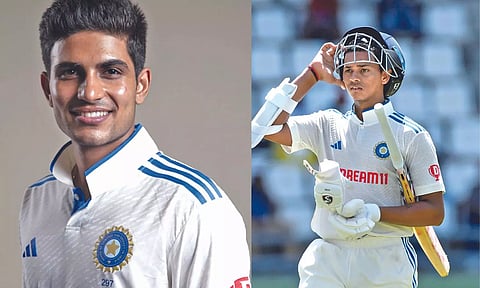 (L-R) Shubman Gill;Yashasvi Jaiswal