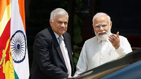 Prime Minister Narendra Modi and Sri Lanka President Ranil Wickremesinghe