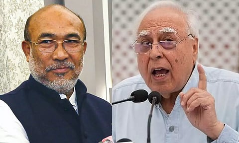 Kapil Sibal; N Biren Singh (PTI)