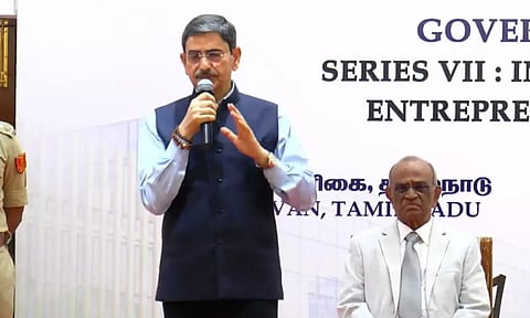 RN Ravi giving speech in the event. YouTube screengrab