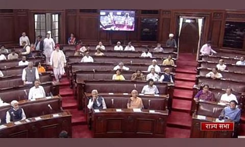 Visual from Rajya Sabha (ANI)