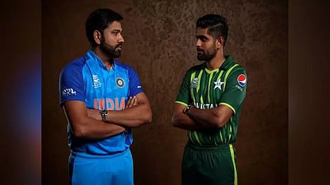 Captain of India Rohit Sharma and Captain of Pakistan Babar Azam