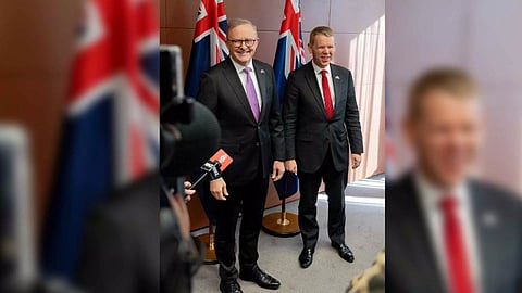 New Zealand Prime Minister Chris Hipkins and his Australian counterpart Anthony Albanese (Photo: IANS)
