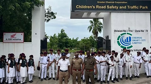 The RSP cadets are brought to the Traffic Park by buses and vans arranged by GCTP.

