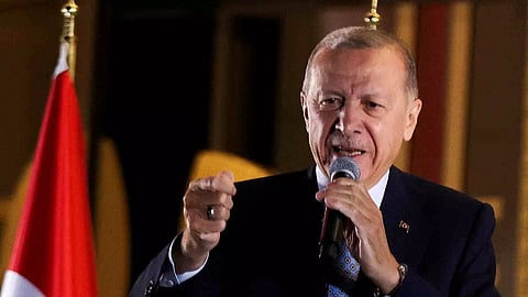 Turkish President Tayyip Erdogan addresses supporters at the Presidential Palace after his victory in the second round of the presidential election, Ankara, Turkey (Photo: Reuters)