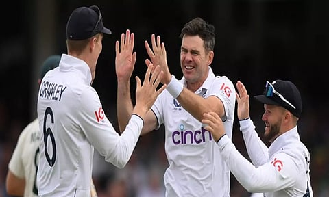 England players celebrating a wicket (Twitter/@ICC)&nbsp;
