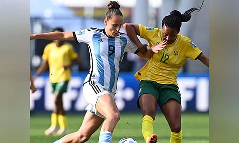 In the 30th minute of the match, South Africa's Linda Mothalo scored the opening goal as South Africa. (ANI)