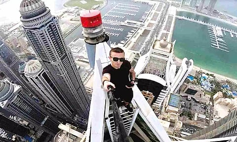 Daredevil Remi Lucidi in one of the photos he posted on Insta