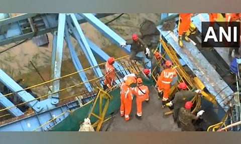 Search and rescue operations are on at the accident site in Thane's Shahpur