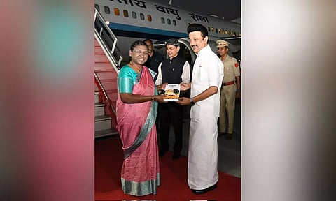 Stalin greets Murmu. Twitter - @cmotamilnadu