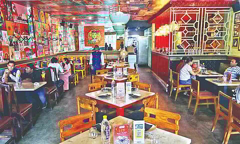 Vibrant interiors at the cafe (Photo: Hemanathan M)