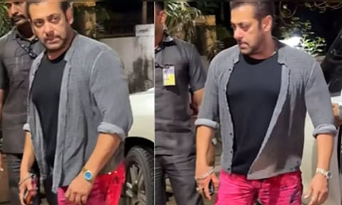 Salman Khan in hot pink pants (Photo: IANS)