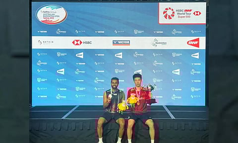 Indian badminton player HS Prannoy &amp; China's Weng Hong Yang (IANS)
