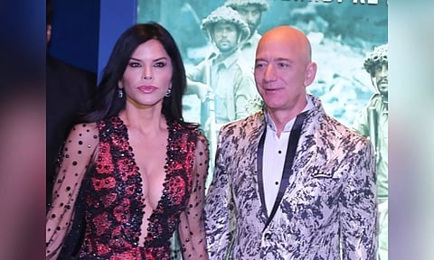 Jeff Bezos with Lauren Sanchez