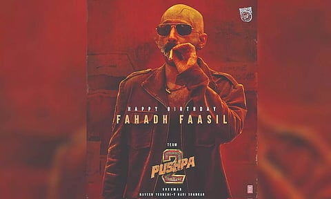 Fahadh Faasil’s look from ‘Pushpa 2 - The Rule’ (Twitter/@MythriMovieMakers)