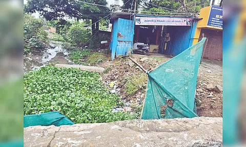 At present, the barrier is there only in the front portion, while the corners on either side are left open.