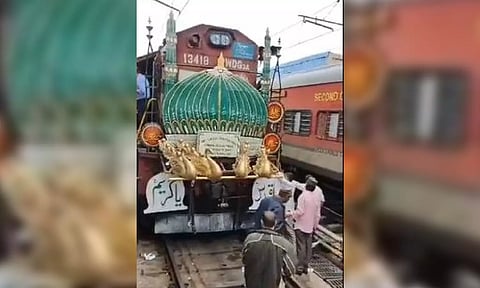 Video of pilgrimage train shared with false spin