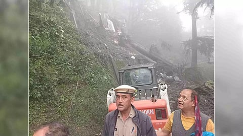 Visuals from the landslide-hit area in Himachal's Shimla (Photo/ANI)