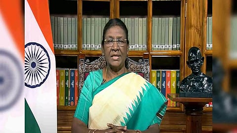 President Droupadi Murmu on eve of 77th Independence Day (Photo Courtesy: DD News/Youtube)
