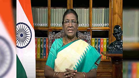 President Droupadi Murmu addresses the nation on the eve of 77th Independence Day (Photo Courtesy: DD News)